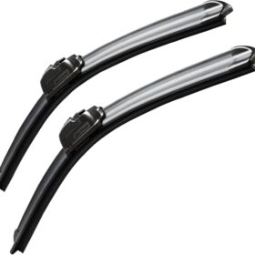 MOTIUM OEM Quality Premium All-Season Windshield Wiper Blades - Frameless Beam Design (26 Inch + 17 Inch Pair) for Front Windshield
