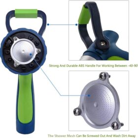 GREEN MOUNT High Pressure Fire Hose Nozzle - Heavy Duty Metal Garden Spray with Ergonomic Grip & 6-Pattern Settings