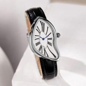 Gosasa Men's Luxury Roman Numeral Quartz Watch – Genuine Leather Business Dress Wristwatch with Waterproof Dial