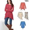 New Look Pattern 6415: Misses' Knit Tunic & Top Sewing Pattern (Sizes XS-XL)