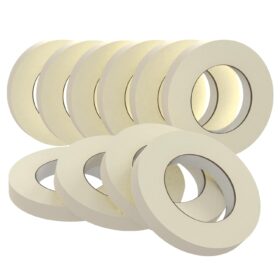 SWRT Bulk Masking Tape Pack – 10 Rolls of 0.75” x 55 Yards Crepe Paper Tape for Painting, Labeling, and Arts & Crafts