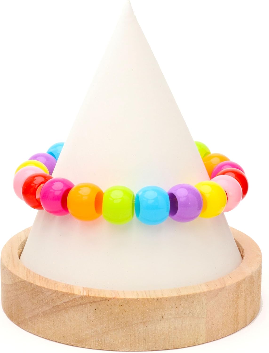 300Pcs Acrylic Large Hole Beads 10mm x 12mm - 5.7mm Wide Hole Barrel Beads for Hair Braids, Bracelets & DIY Crafts