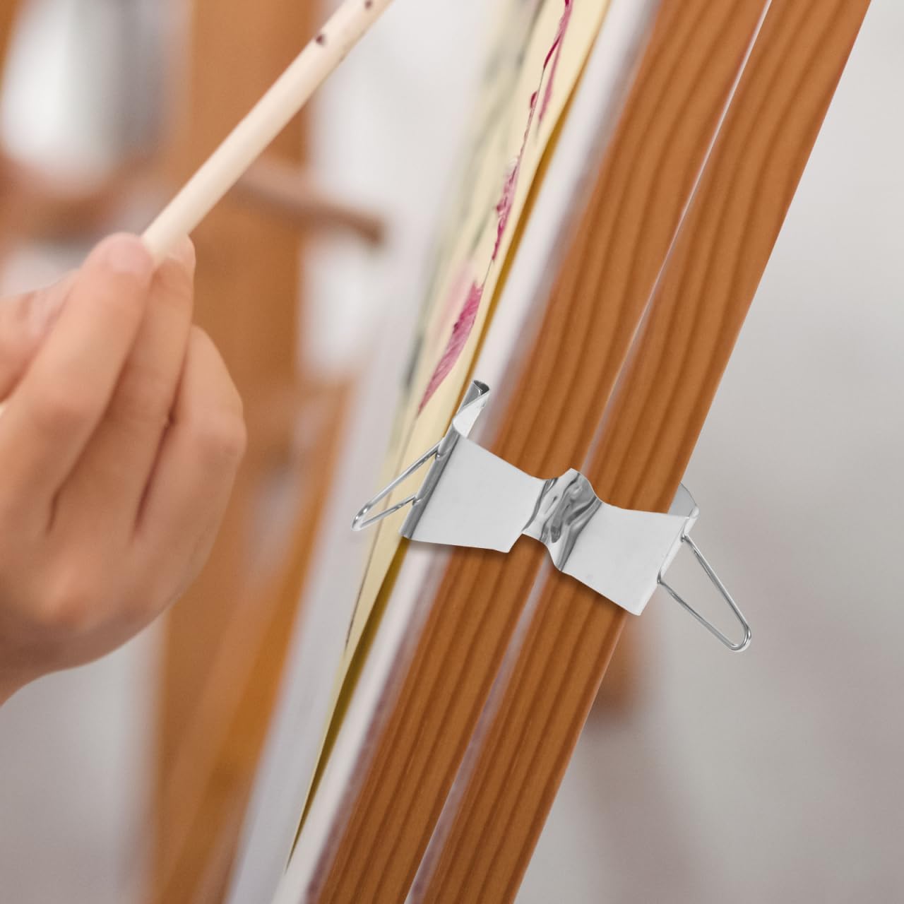 Pro Grade Stainless Steel Canvas Separation Clips – 5-Pack Ergonomic Frame Spacers for Art Protection, Storage, and Display