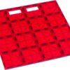 Playmags 12x12 Magnetic Building Stabilizer Board with Carry Handle – Universal Base Plate Compatible with All Major Magnet Tile Brands (Colors May Vary)