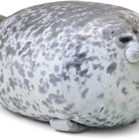 MerryXD Chubby Blob Seal Plush Pillow - Ultra-Soft Stuffed Cotton Ocean Animal Toy, Cute Small Hugging Buddy (13 Inches)
