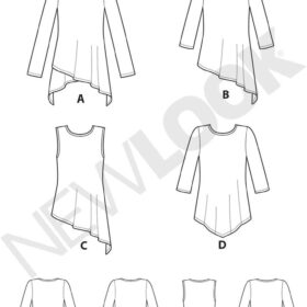 New Look Pattern 6415: Misses' Knit Tunic & Top Sewing Pattern (Sizes XS-XL)