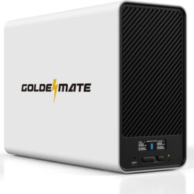 GOLDENMATE 1500VA LiFePO4 UPS Battery Backup & Surge Protector – 1000W Sinewave AVR with 8 Outlets, LCD Screen, and USB Charging