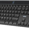 Arteck Solar Powered Bluetooth Keyboard - Universal Wireless Rechargeable Keyboard for Windows, iOS, Android, Tablets & Smartphones (Black)