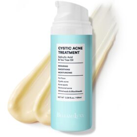 BellamiLuxx Cystic & Hormonal Acne Treatment – Salicylic Acid & Tea Tree Oil Face Cream, Blemish Remover & Gentle Moisturizer for Teens & Adults