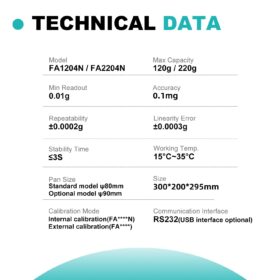 JOANLAB 0.1mg Precision Analytical Balance, 220g Capacity Lab Scale with Auto Calibration, Draft Shield & RS232 Interface