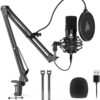 Maono AU-A04 USB Condenser Microphone Kit with Professional Sound Chipset, 192kHz/24Bit Plug & Play Metal Mic for Podcasting, Gaming, and Recording