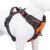 PHOEPET No Pull Dog Harness – Medium Adjustable Reflective Vest with Front Clip & Handle, Easy-On/Off (Orange)