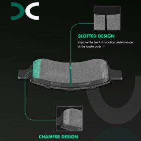 SCITOO Ceramic Brake Pads 8-Piece Set – Compatible with Buick Enclave, Chevy Traverse, GMC Acadia & More (2006-2017)