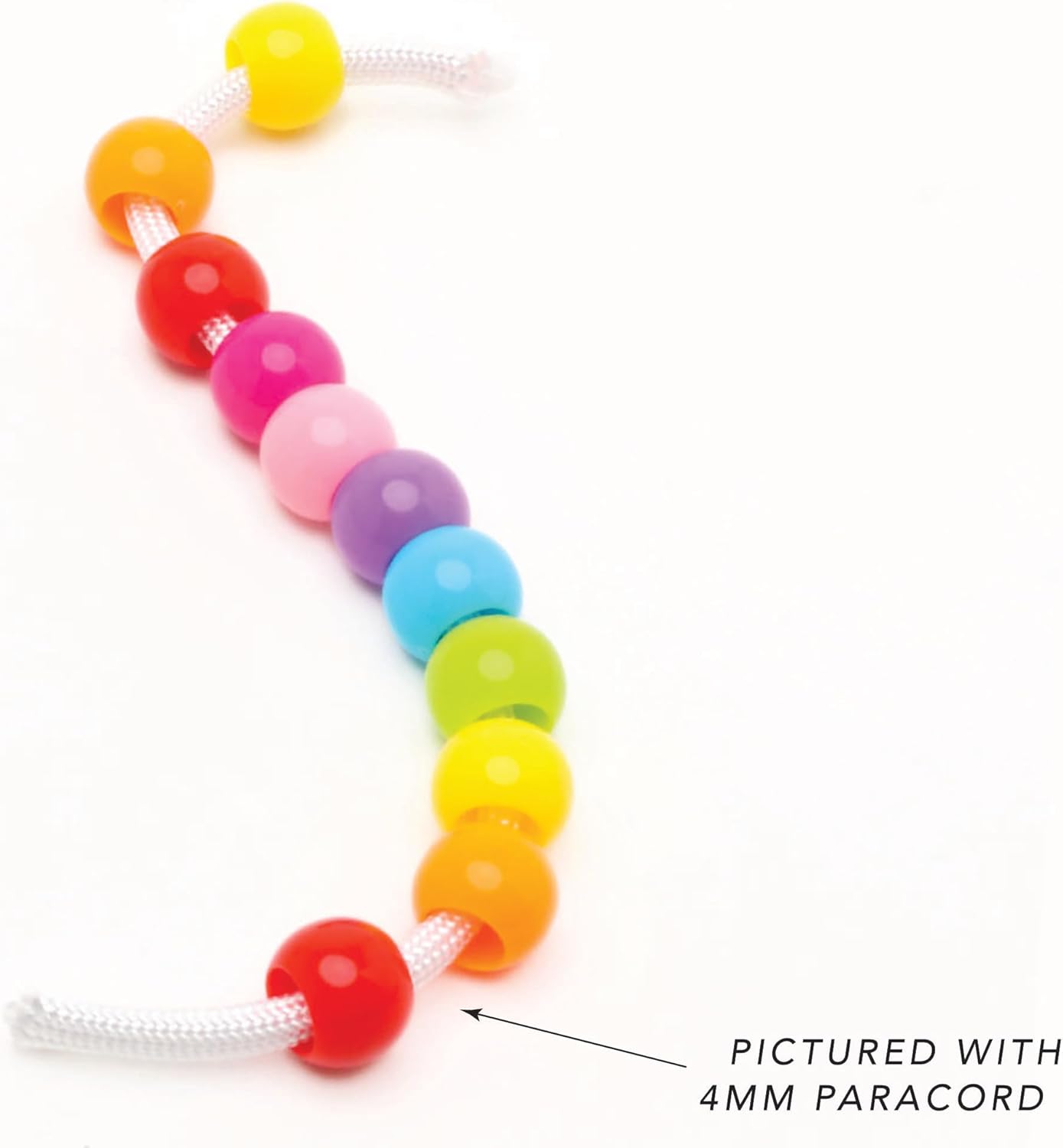 300Pcs Acrylic Large Hole Beads 10mm x 12mm - 5.7mm Wide Hole Barrel Beads for Hair Braids, Bracelets & DIY Crafts