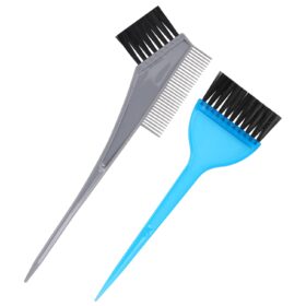 Professional Hair Dye Brushes for Salon & Home - 2 Pcs Soft & Durable Color Applicator Tools for Root Touch Up, Highlights, and Balayage (Blue & Grey)