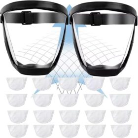 2-Pack Ultimate Full Face Shield - High Definition, Anti-Fog Safety Mask for Woodworking, Landscaping, and Industrial Use