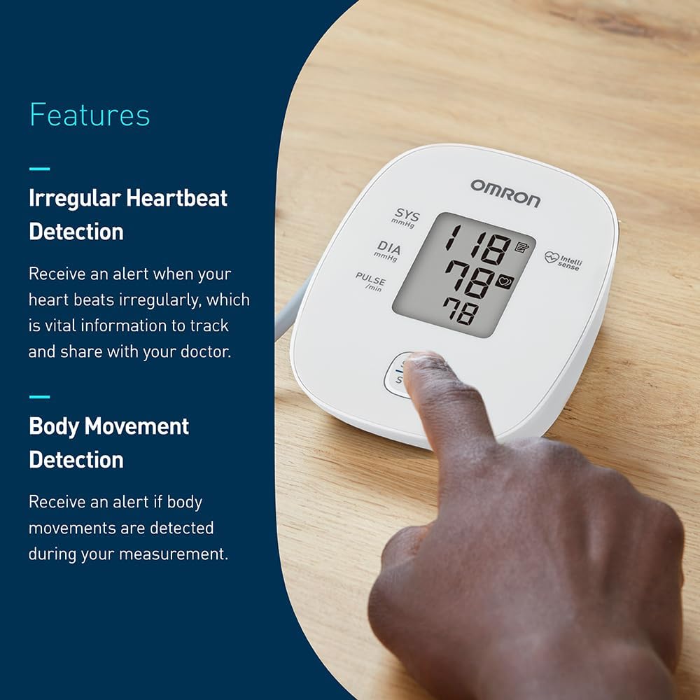 OMRON Iron Series Upper Arm Blood Pressure Monitor - Clinically Validated Accuracy with Irregular Heartbeat Detection