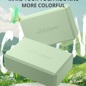 Trideer Yoga Blocks 2 Pack – Premium Non-Slip EVA Foam Bricks for Yoga, Pilates, Stretching & Meditation – Lightweight, Durable, and Skin-Friendly