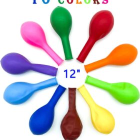 Yeunmu 100 PCS 12-Inch Latex Balloons Assorted Colors - Premium Thickened Party Decorations for Birthdays, Weddings, and Graduations
