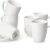 vancasso 16oz Ceramic Coffee Mugs Set of 6 - Large White Tea Cups with Handles - Dishwasher & Microwave Safe Porcelain Latte, Cappuccino, and Milk Cups for Kitchen, Office, and Cafe