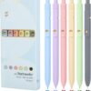 FIOVER 6-Piece Morandi Gel Pen Set - 0.7mm Quick-Dry Retractable Pens for Journaling, Note Taking, & Office Supplies