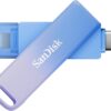 SanDisk 128GB Creator Phone Flash Drive - Lightning & USB-C - Automatic Backup for iPhone, iPad, Mac & PC - Includes Adobe Lightroom (SDIXD0N-128G-GN6TP)