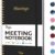 Taja Meeting Notebook – 160-Page Professional Project Planner & Agenda Organizer with Action Items, 6.9" x 9.9" Black Hardcover
