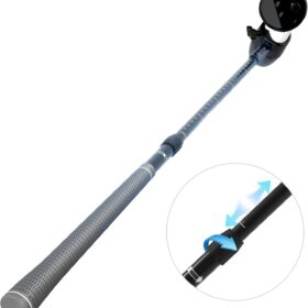 SecureLock VR Golf Club Attachment for Meta Quest 2, 3, 3S & Pro - Adjustable Length Aluminum Handle with Enhanced Grip - Right Hand Controller Accessory