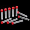 10ml Plastic Test Tubes with Caps – 10 Pack, Red Polypropylene (PP) Vials for Lab, Science Education & Storage