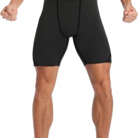 TELALEO Men's Compression Shorts – 6-Pack Performance Athletic Baselayer Underwear for Running, Workout & Sports