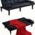 67" Convertible Futon Sofa Bed with Cup Holders - Splitback Adjustable Sleeper Couch in Black Faux Leather