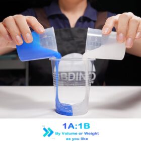 BBDINO 38.8 Oz Platinum Silicone Mold Making Kit – 1:1 Mix Ratio 30A Liquid Rubber for Resin, Concrete, Jewelry & Candle Casting