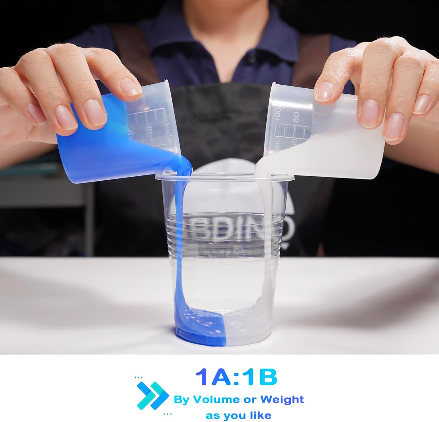 BBDINO 38.8 Oz Platinum Silicone Mold Making Kit – 1:1 Mix Ratio 30A Liquid Rubber for Resin, Concrete, Jewelry & Candle Casting