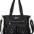 KL928 Women's Large Vegan Leather Hobo Tote Bag - Stylish Shoulder Purse & Handbag (A-Black)