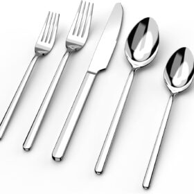 KINGSTONE 20-Piece Silverware Set – Premium 18/10 Stainless Steel Flatware Set, Service for 4, Mirror Polished Cutlery for Dining, Weddings, and Parties