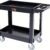 VEVOR Heavy-Duty Rolling Utility Cart - 550lb Capacity 2-Tier Service Cart with Ergonomic Handle & 5" Swivel Casters, Black