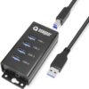 USBGear SuperSpeed 4-Port USB 3.2 Gen 1 Hub – 5Gbps Powered Data Splitter with Mountable Design, 5V/2A Adapter, for PC, Laptop, and Desktop