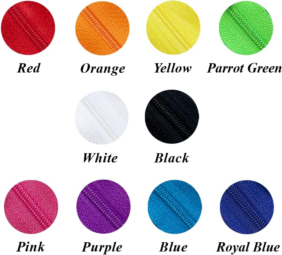 KGS Nylon Zippers for Sewing & Crafts – 4 Inch #3 Zippers (Pack of 10) – Assorted Rainbow Colors for DIY Projects, Dressmaking & Apparel Repair