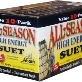 Heath Outdoor Products DD4-10 All-Season No-Melt High Energy Wild Bird Suet Cakes - Value 10 Pack