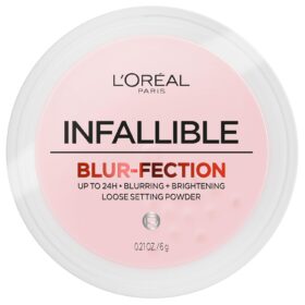 L'Oreal Paris Infallible Blur-fection Longwear Loose Setting Powder - 24HR Shine Control & Blur - Brightening Deep Pink
