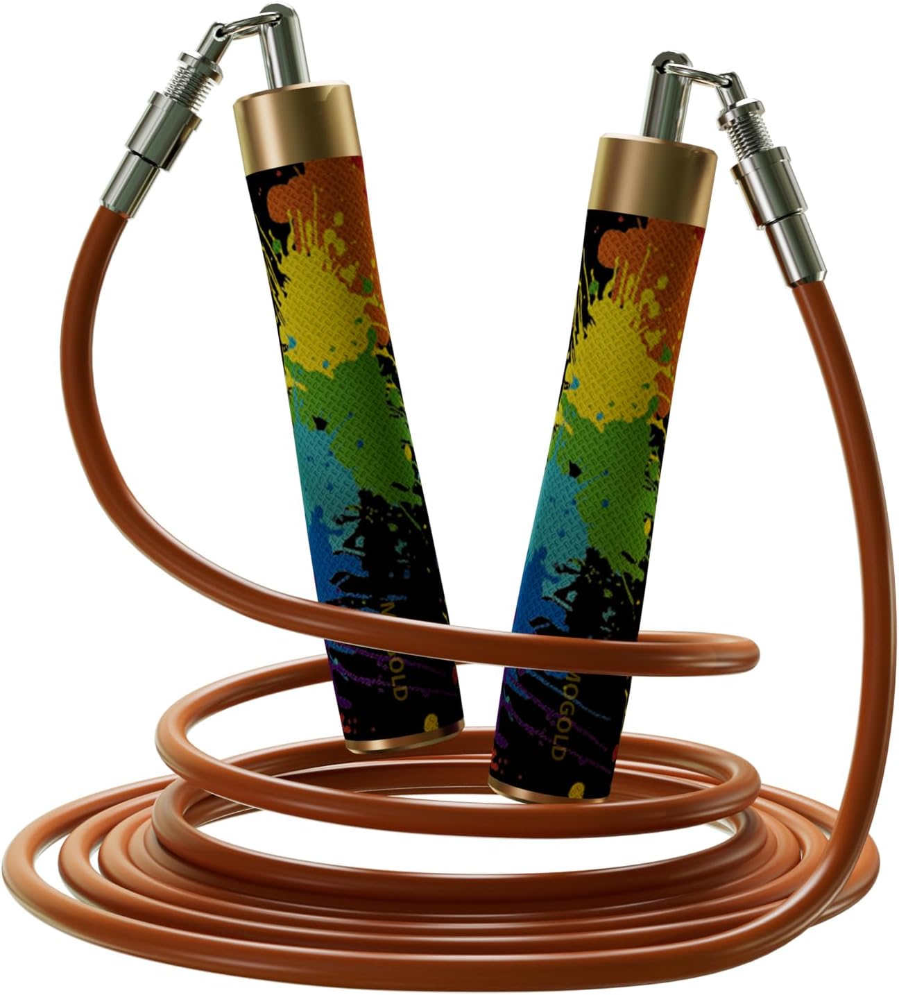 Weighted Jump Rope for Men & Women – Interchangeable Heavy Ropes (1/4lb, 1/2lb), 360° Steel Ball Bearings, Anti-Slip Carbon Fiber Handles & Adjustable Length for High-Intensity Cardio & Boxing Training