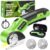 4V Cordless Electric Scissors – Rechargeable Rotary Box Cutter with 2 Blades, LED Light & Safety Lock for Cardboard, Fabric, Leather, Carpet & DIY Crafts