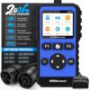 Heavy Duty Truck Scanner – 2-in-1 OBD2 & Diesel Diagnostic Scan Tool with 6Pin & 9Pin Adapters