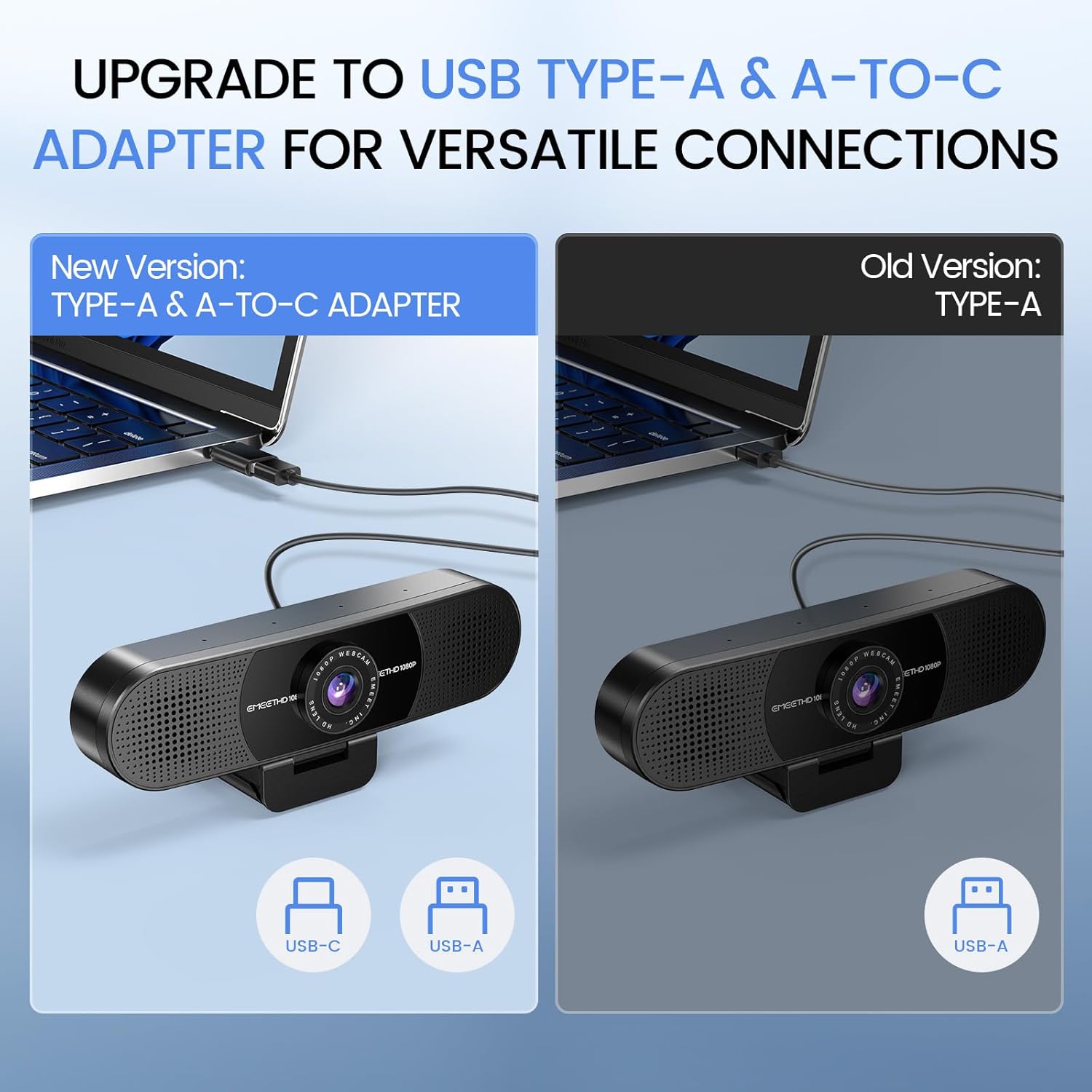 EMEET C960 1080P HD Webcam with Stereo Microphone & Privacy Cover | Plug & Play USB PC Camera for Zoom, Teams & Remote Work (2025 Updated Model)