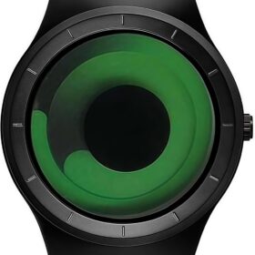 MASTOP Men's Starry Sky Vortex Watch – Creative Liquid Movement Dial with Stainless Steel Mesh Band – Minimalist Gradient Timepiece