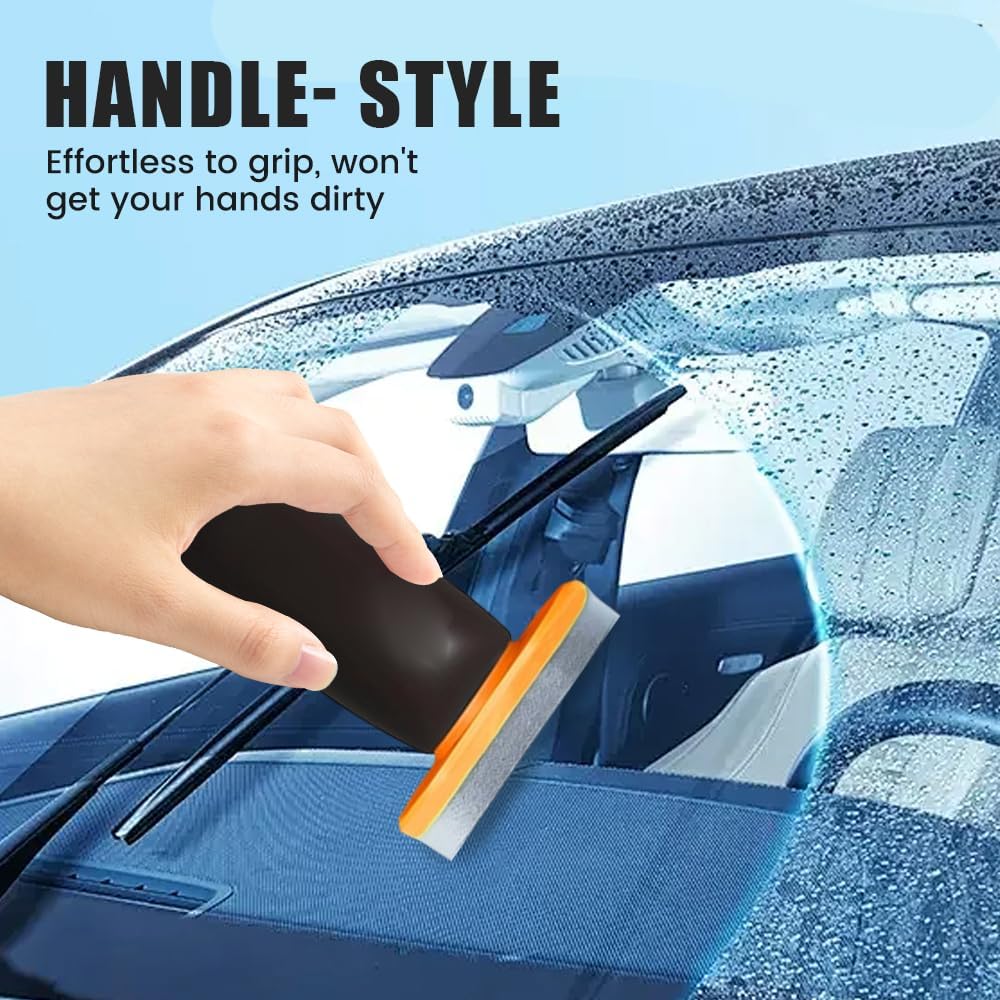 Car Window Glass Oil Film Remover – 2026 Upgrade Windshield Cleaning Kit with Polishing Brush – Restores Clarity & Visibility for Safer Driving (90ml)
