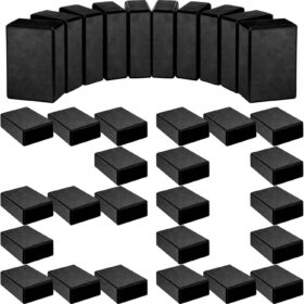 20-Pack EVA Foam Yoga Blocks - Lightweight Non-Slip Supportive Bricks for Pilates, Stretching, Meditation & Physical Therapy - Durable 9x6x3 Inch Props (Black)