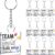 Employee Appreciation Gifts Bulk Set – Acrylic 'Together We Make a Team' Puzzle Keychains for Staff, Coworkers & Christmas Gifts
