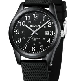 LN LENQIN Unisex Nurse Watch - Analog Quartz with Military Time, Luminous Dial & 30M Water Resistance for Medical Professionals & Sports