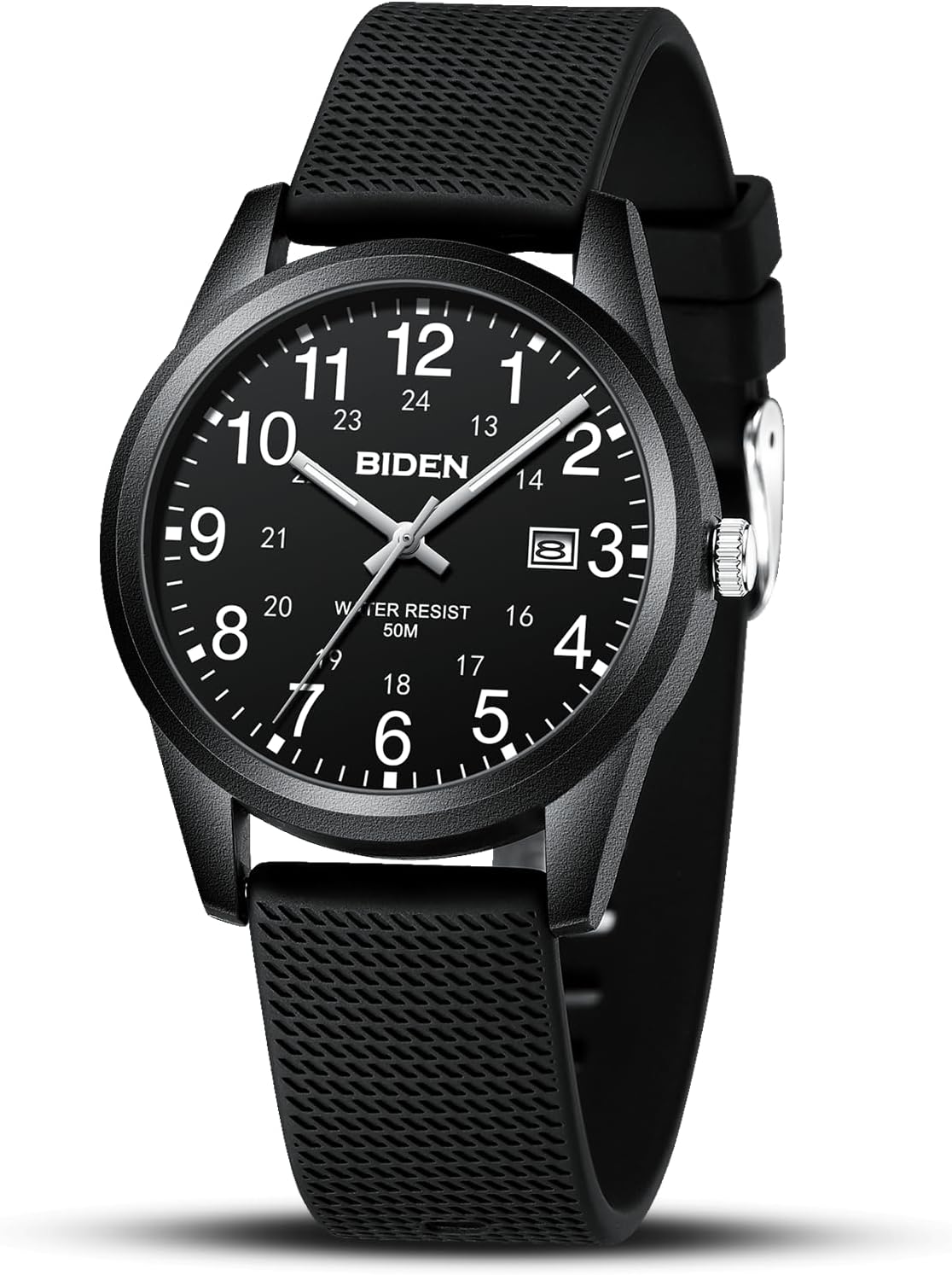 LN LENQIN Unisex Nurse Watch - Analog Quartz with Military Time, Luminous Dial & 30M Water Resistance for Medical Professionals & Sports